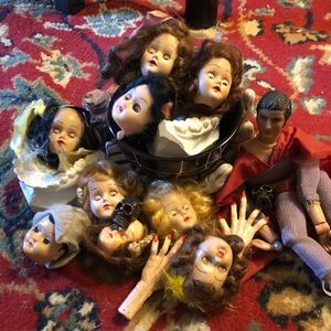 Halloween Spooky Antique Babydoll Heads